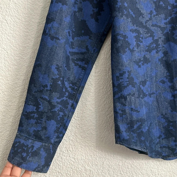 Zara Man Denim Couture Slim Fit Long Sleevr Button Down Men’s Size Small - Picture 2 of 9